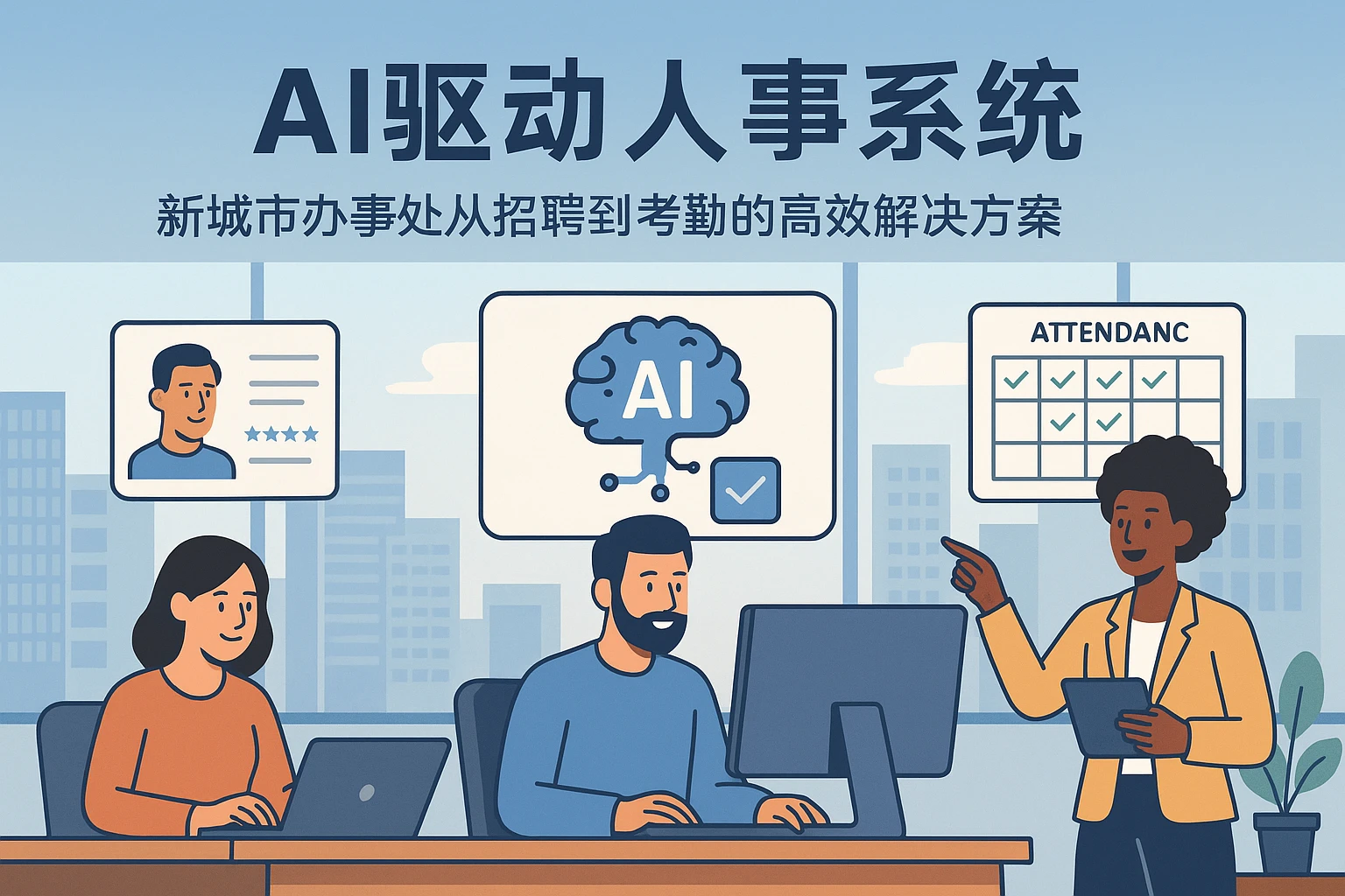 AI驱动人事系统：新城市办事处从招聘到考勤的高效解决方案