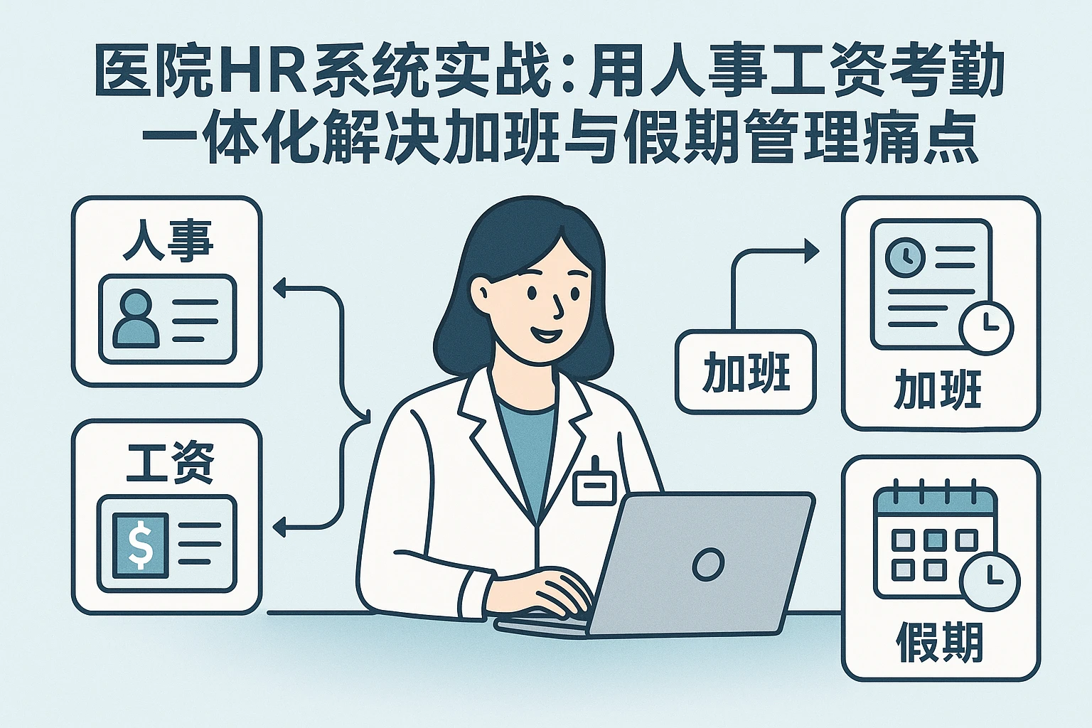 医院HR系统实战：用人事工资考勤一体化解决加班与假期管理痛点
