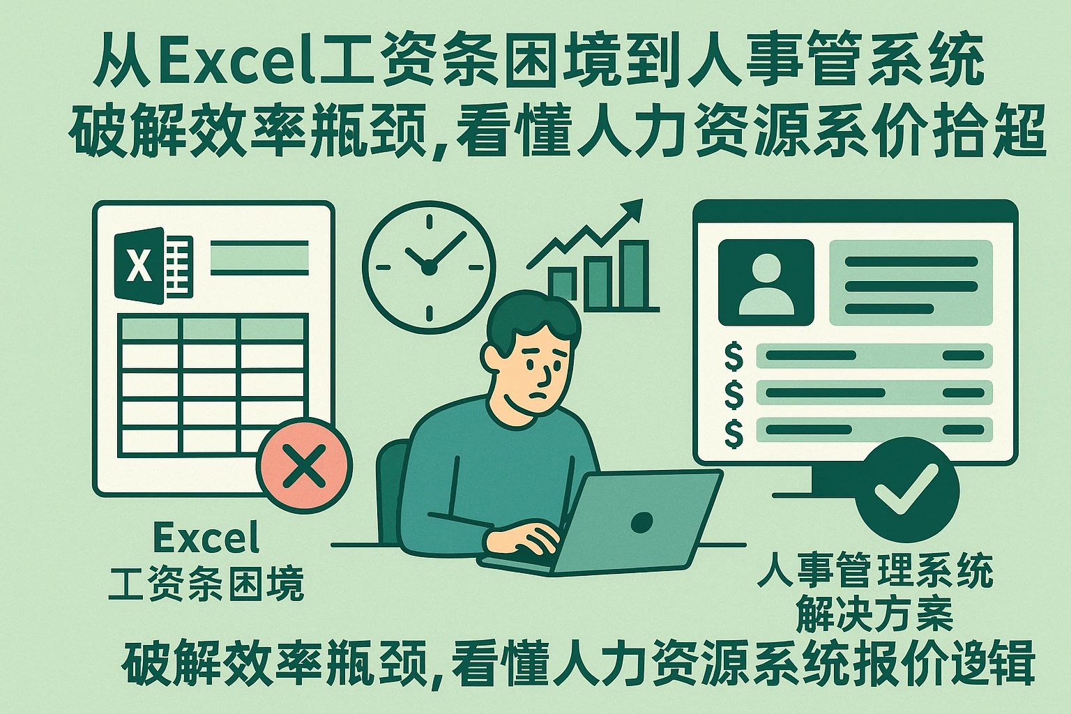 从Excel工资条困境到人事管理系统解决方案：破解效率瓶颈，看懂人力资源系统报价逻辑