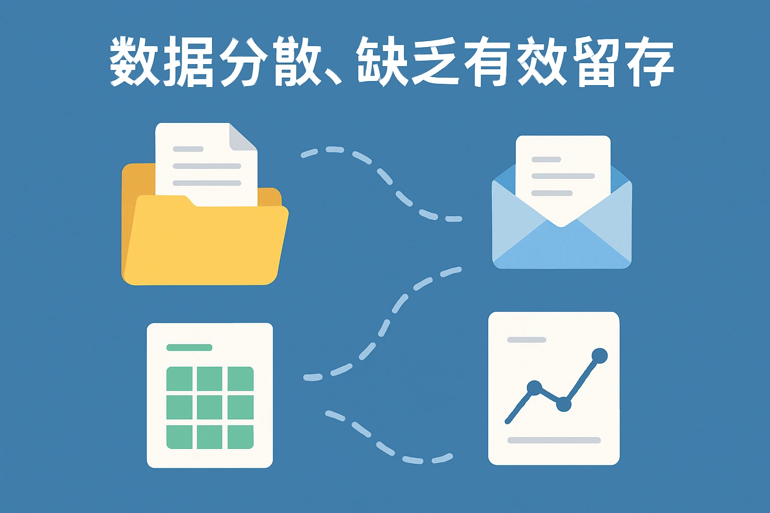 2. 数据分散，缺乏有效留存
