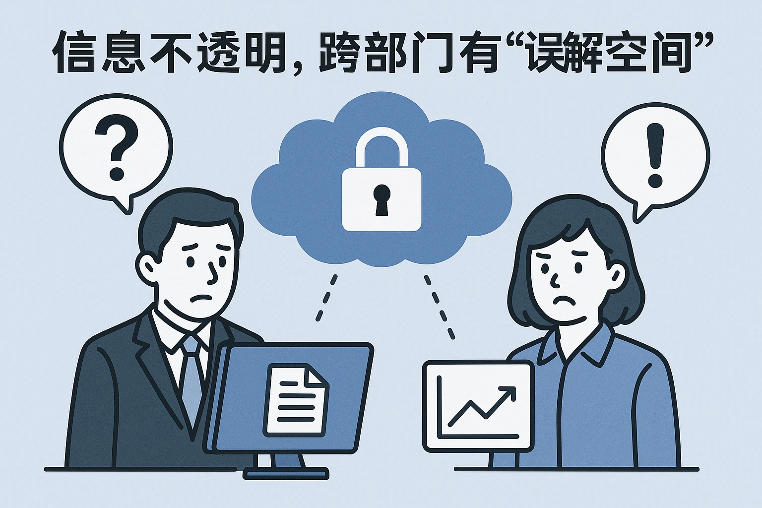 2. 信息不透明，跨部门有“误解空间”