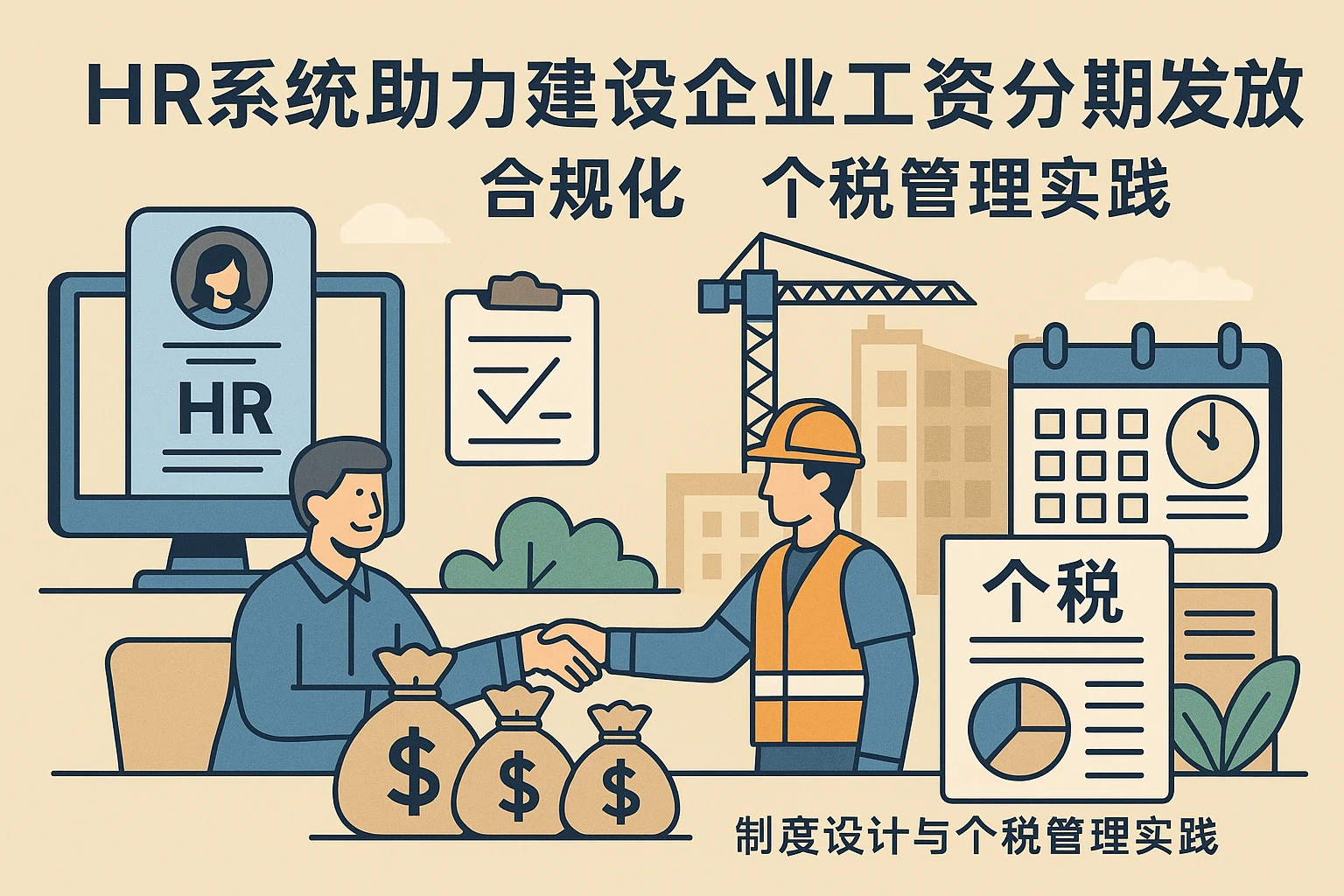 HR系统助力建筑企业工资分期发放合规化：制度设计与个税管理实践