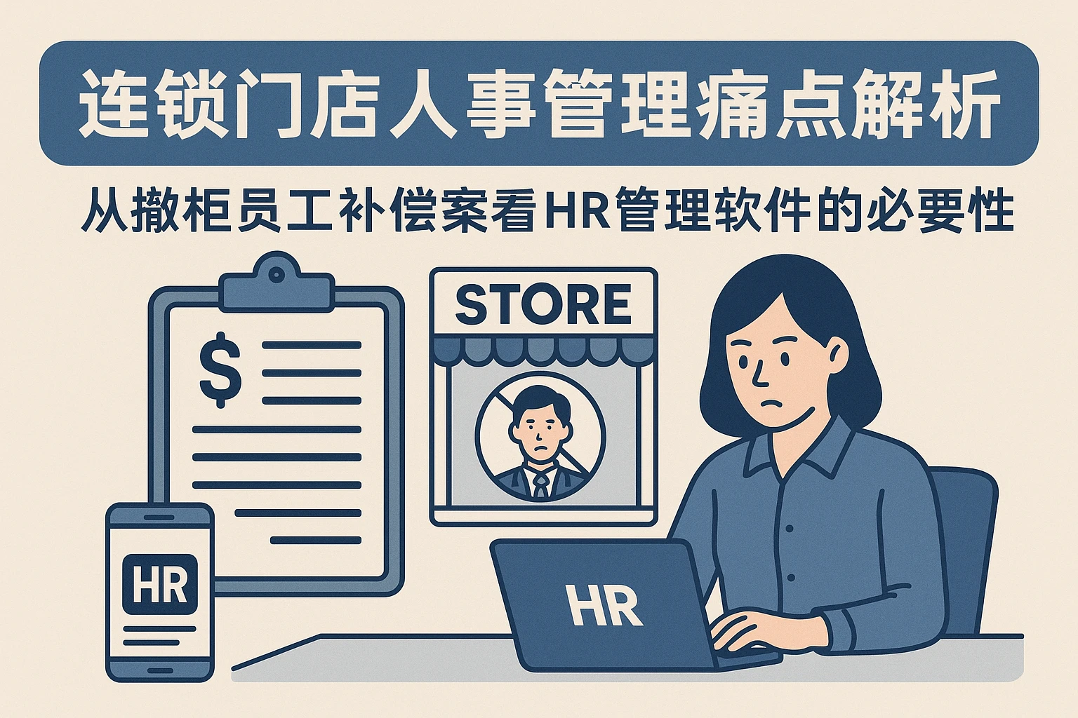 连锁门店人事管理痛点解析：从撤柜员工补偿案看HR管理软件的必要性