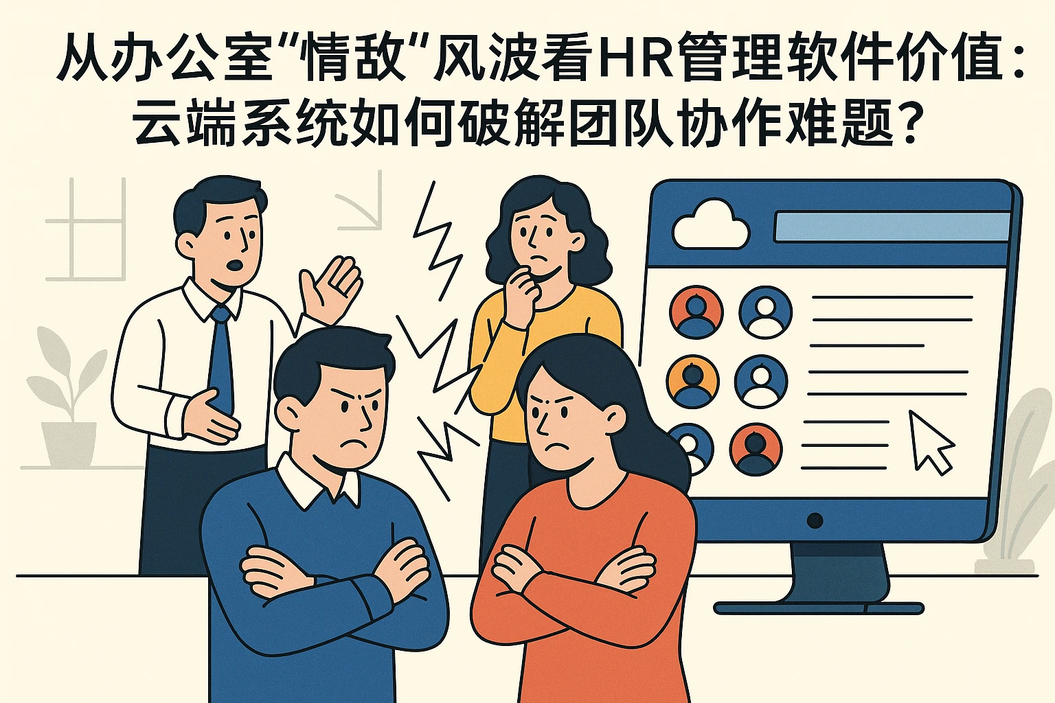 从办公室“情敌”风波看HR管理软件的价值：云端系统如何破解团队协作难题？