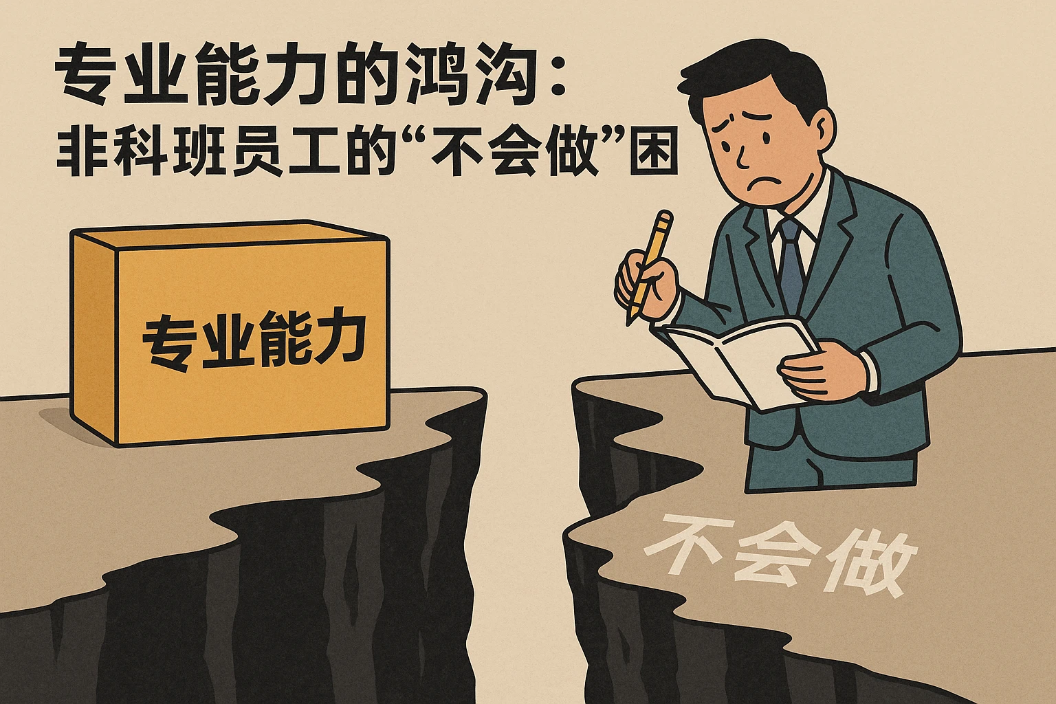 2. 专业能力的鸿沟：非科班员工的“不会做”困境
