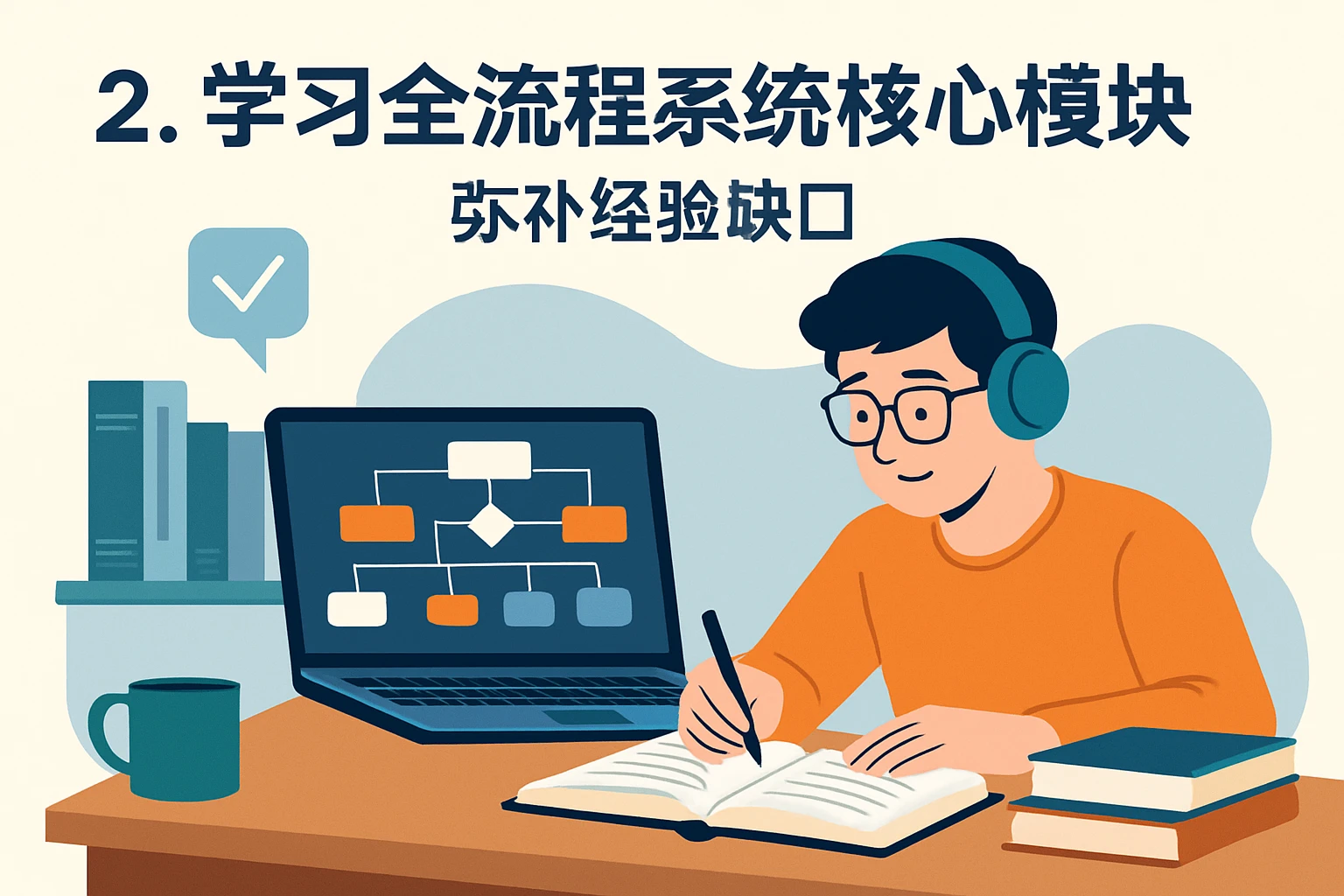 2. 学习全流程系统核心模块，弥补经验缺口