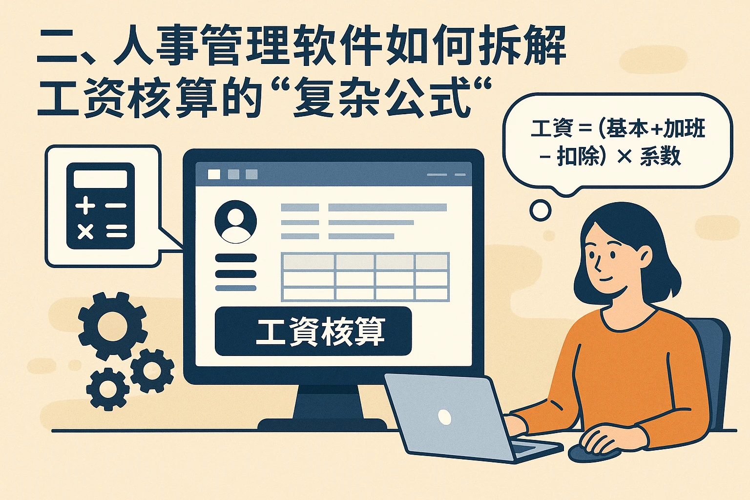 二、人事管理软件如何拆解工资核算的“复杂公式”