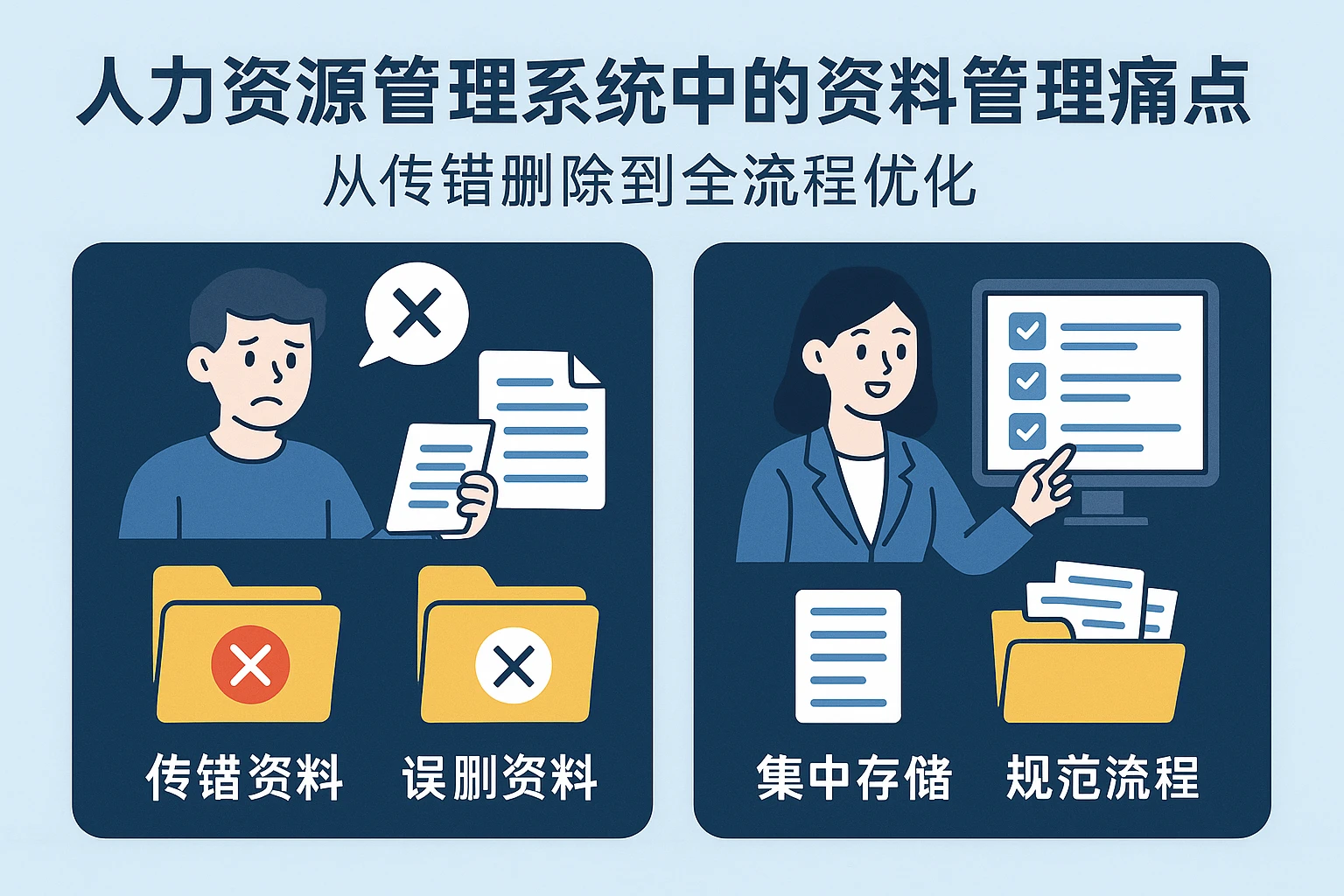 人力资源管理系统中的资料管理痛点解决：从传错删除到全流程优化
