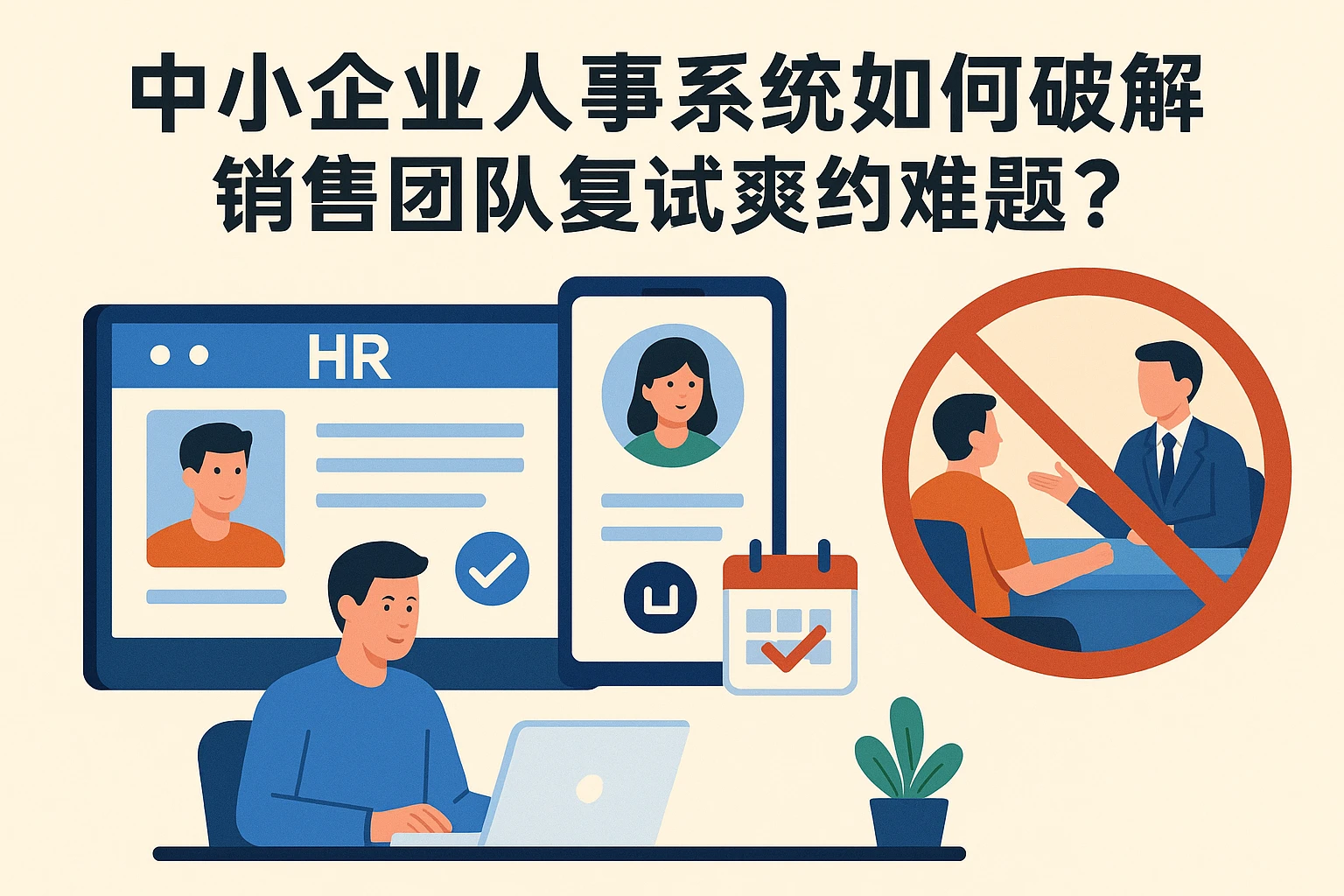 中小企业人事系统如何破解销售团队复试爽约难题？