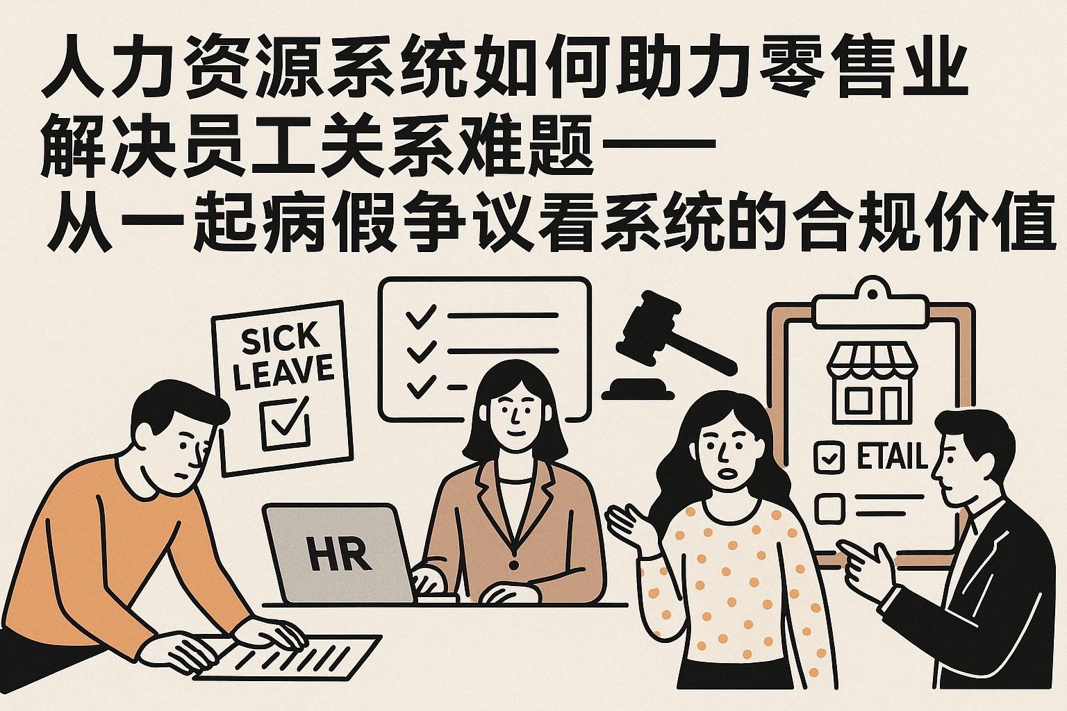 人力资源系统如何助力零售业解决员工关系难题——从一起病假争议看系统的合规价值
