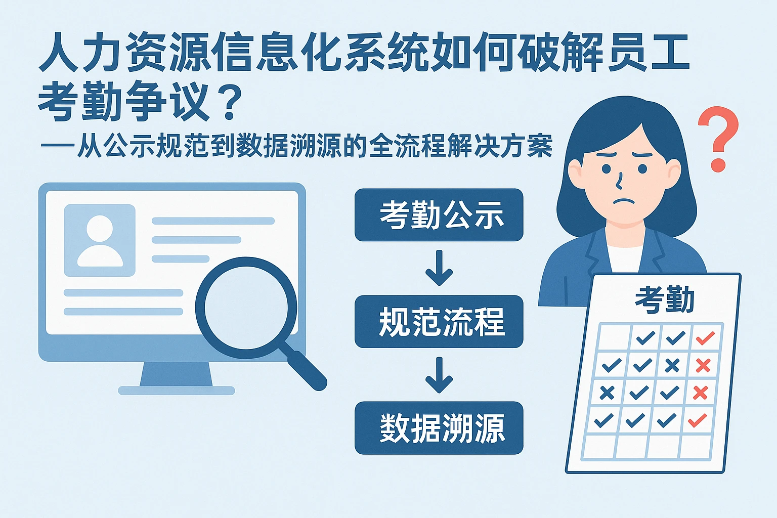 人力资源信息化系统如何破解员工考勤争议？——从公示规范到数据溯源的全流程解决方案