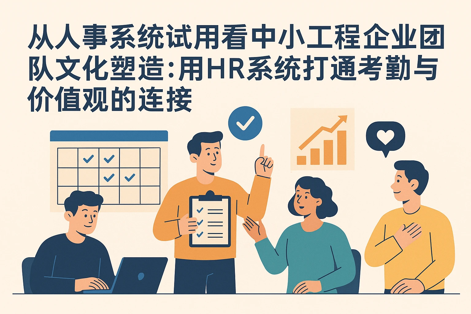 从人事系统试用看中小工程企业团队文化塑造：用HR系统打通考勤与价值观的连接