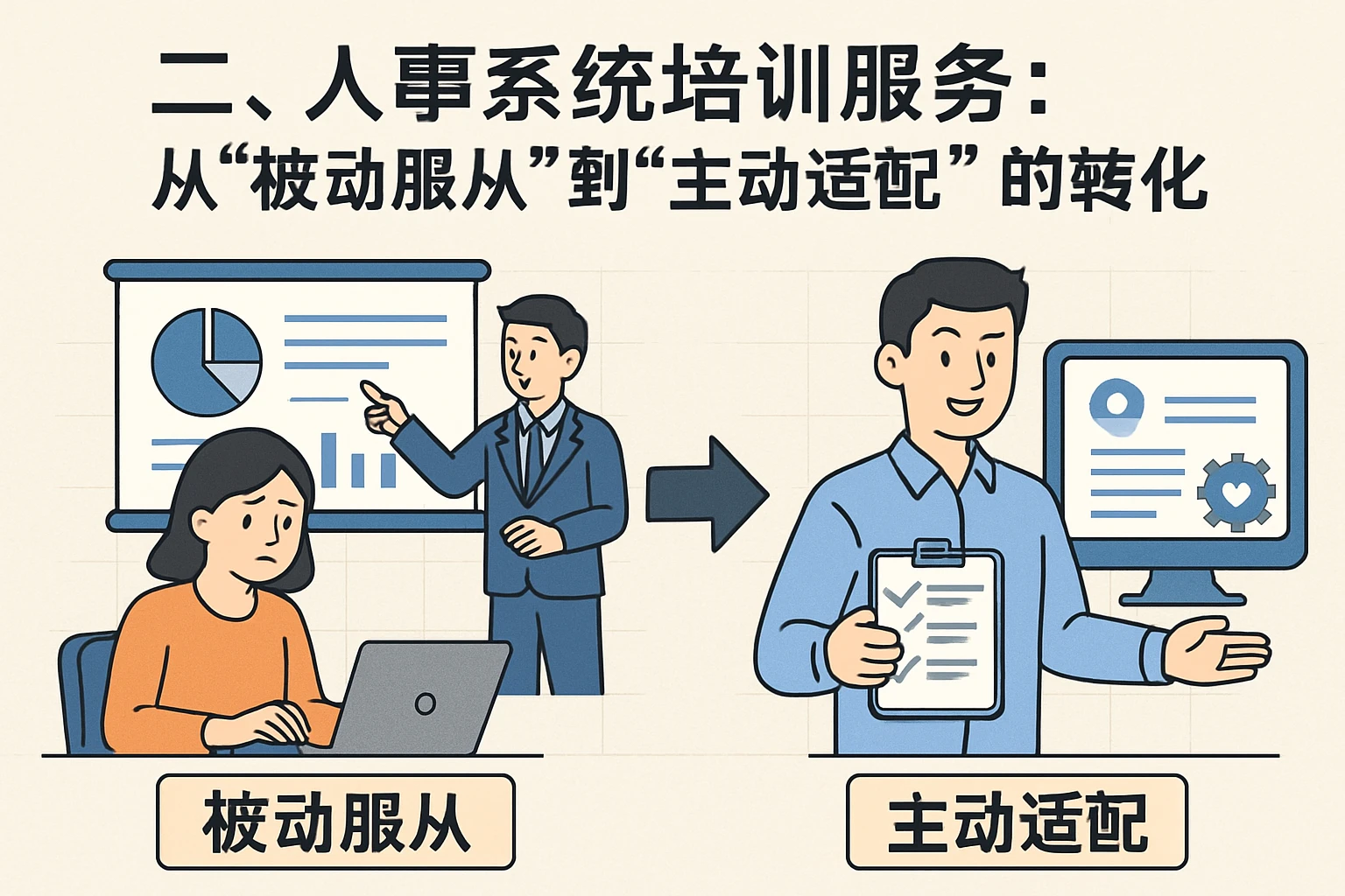 二、人事系统培训服务：从“被动服从”到“主动适配”的转化