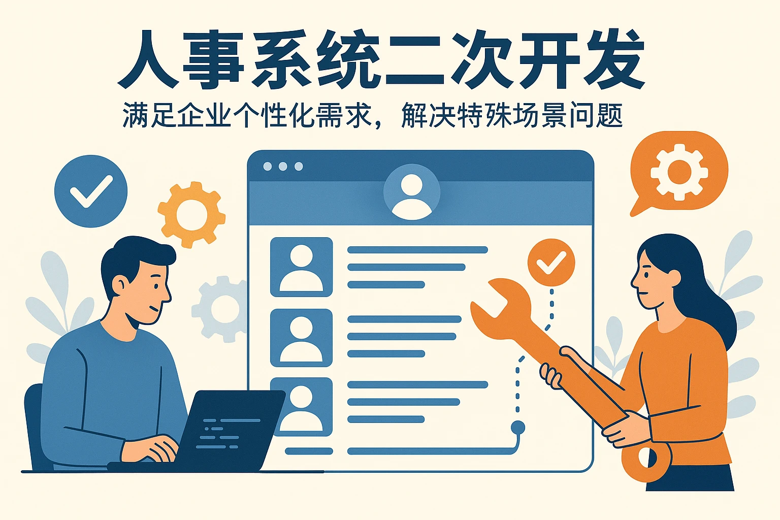 2. 人事系统二次开发：满足企业个性化需求，解决特殊场景问题