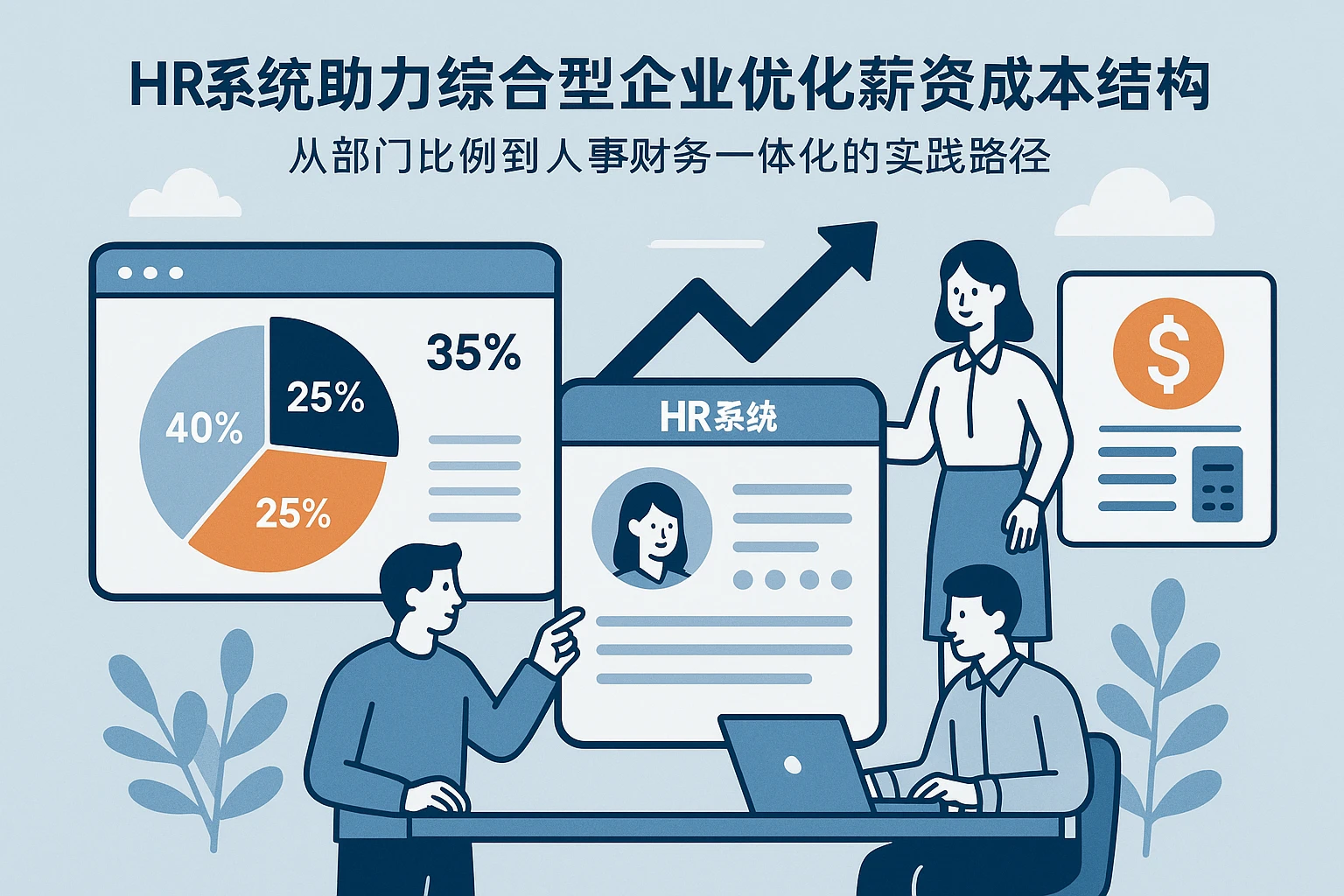 HR系统助力综合型企业优化薪资成本结构：从部门比例到人事财务一体化的实践路径