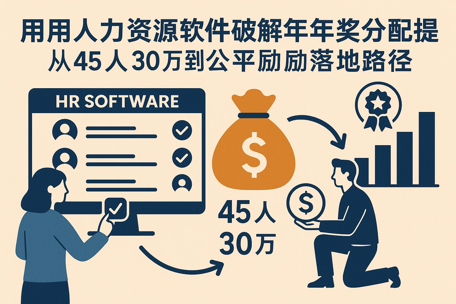 用人力资源软件破解年终奖分配难题：从45人30万到公平激励的落地路径