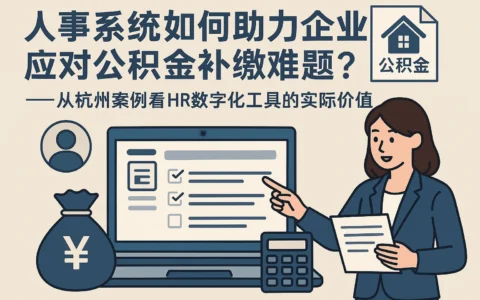 人事系统如何助力企业应对公积金补缴难题？——从杭州案例看HR数字化工具的实际价值