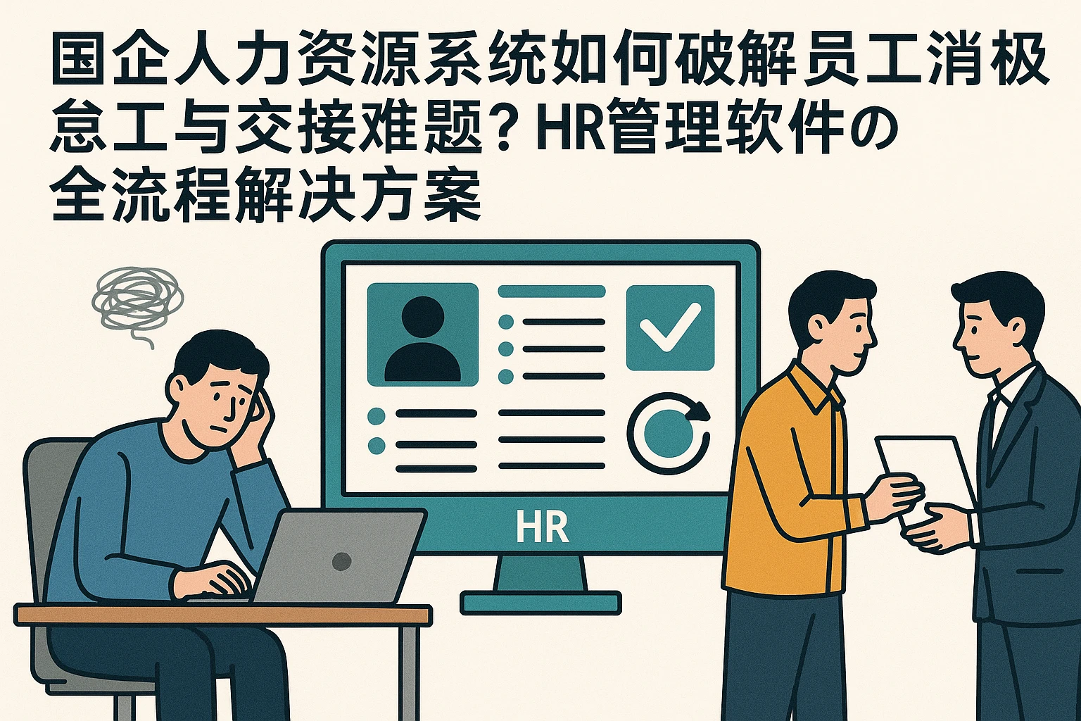 国企人力资源系统如何破解员工消极怠工与交接难题？HR管理软件的全流程解决方案