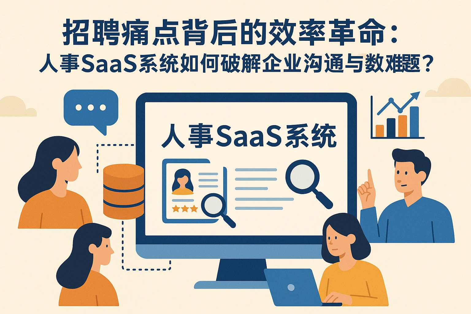 招聘痛点背后的效率革命：人事SaaS系统如何破解企业沟通与数据难题？