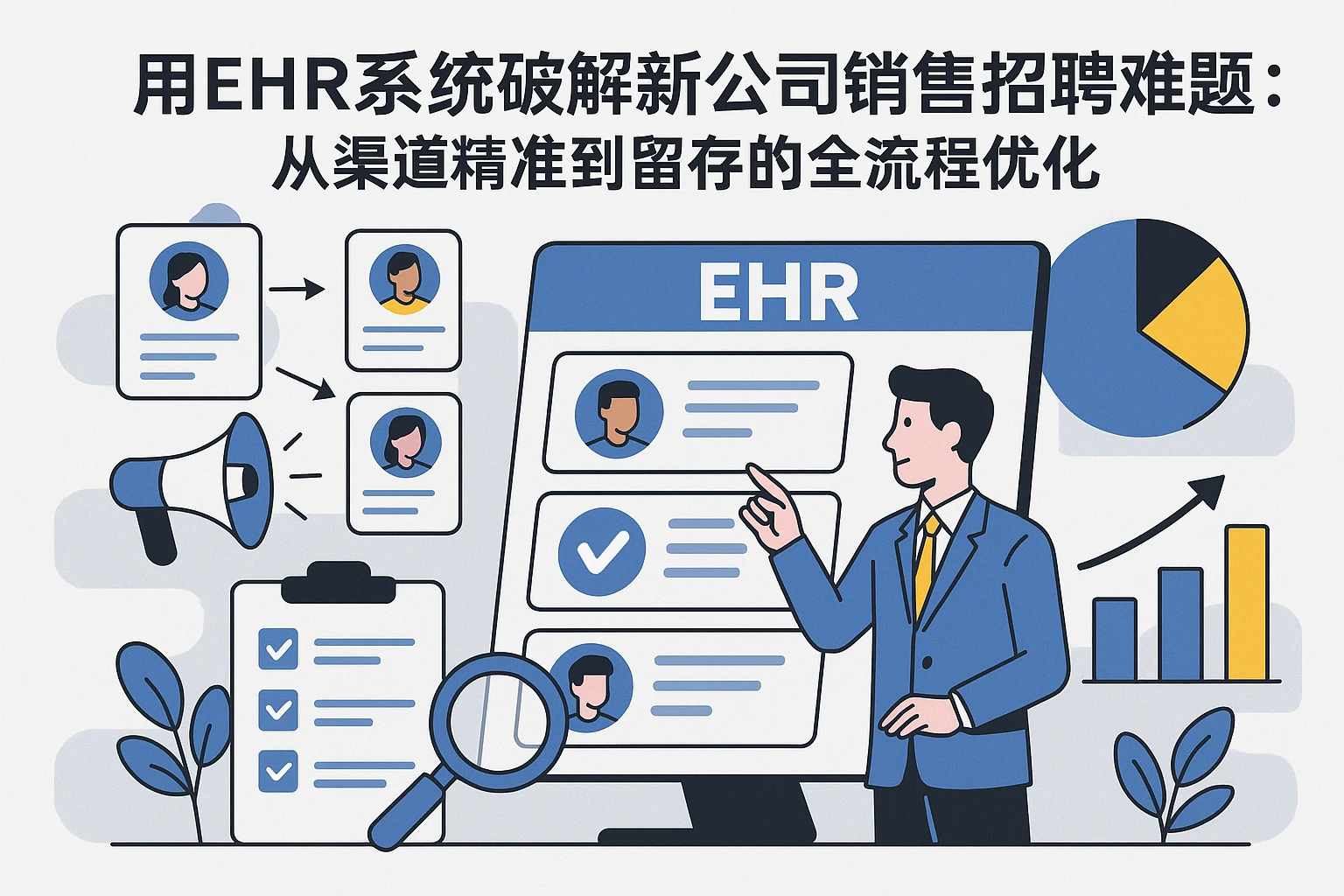 用EHR系统破解新公司销售招聘难题：从渠道精准到留存的全流程优化