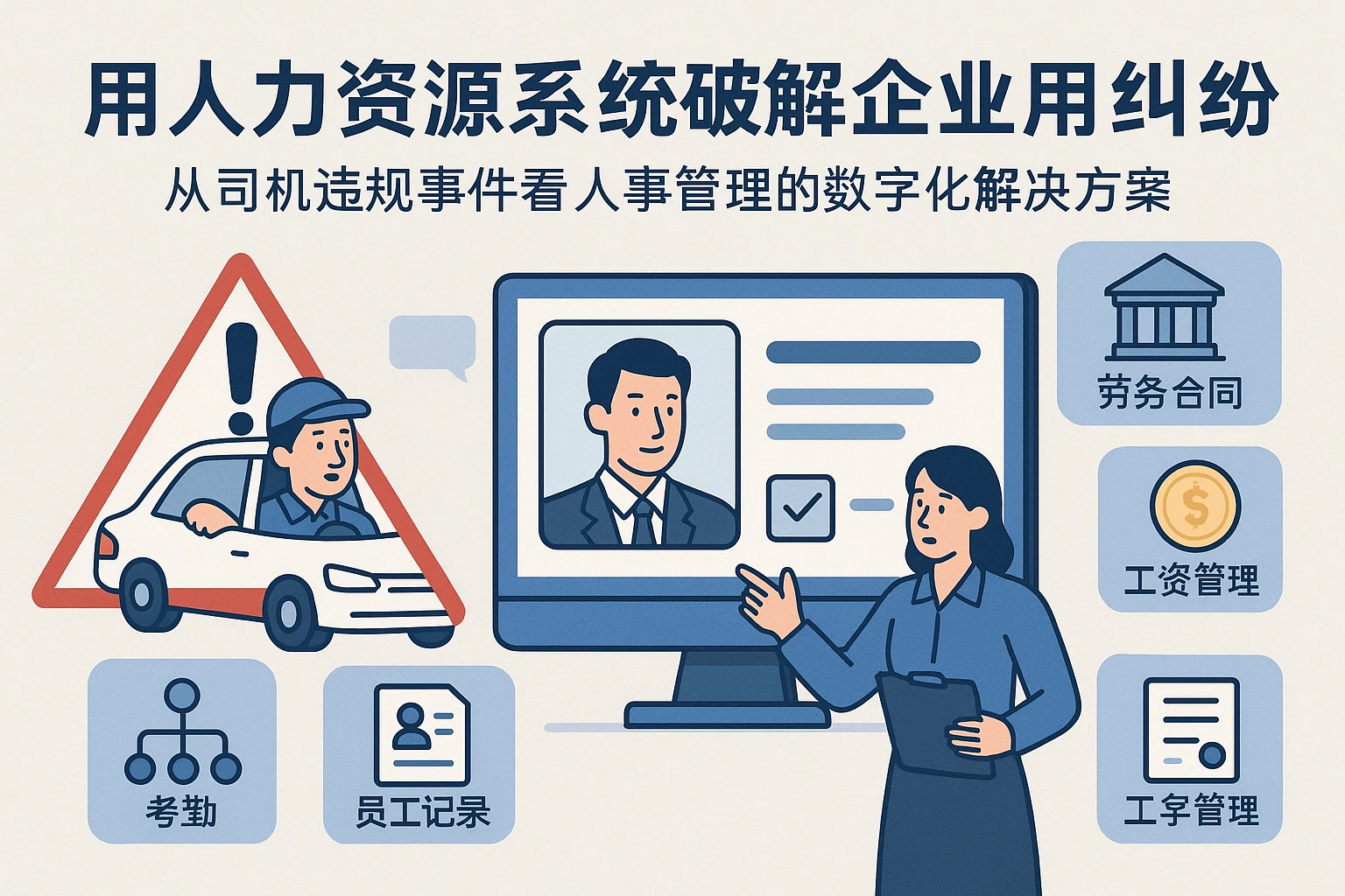 用人力资源系统破解企业用工纠纷：从司机违规事件看人事管理的数字化解决方案