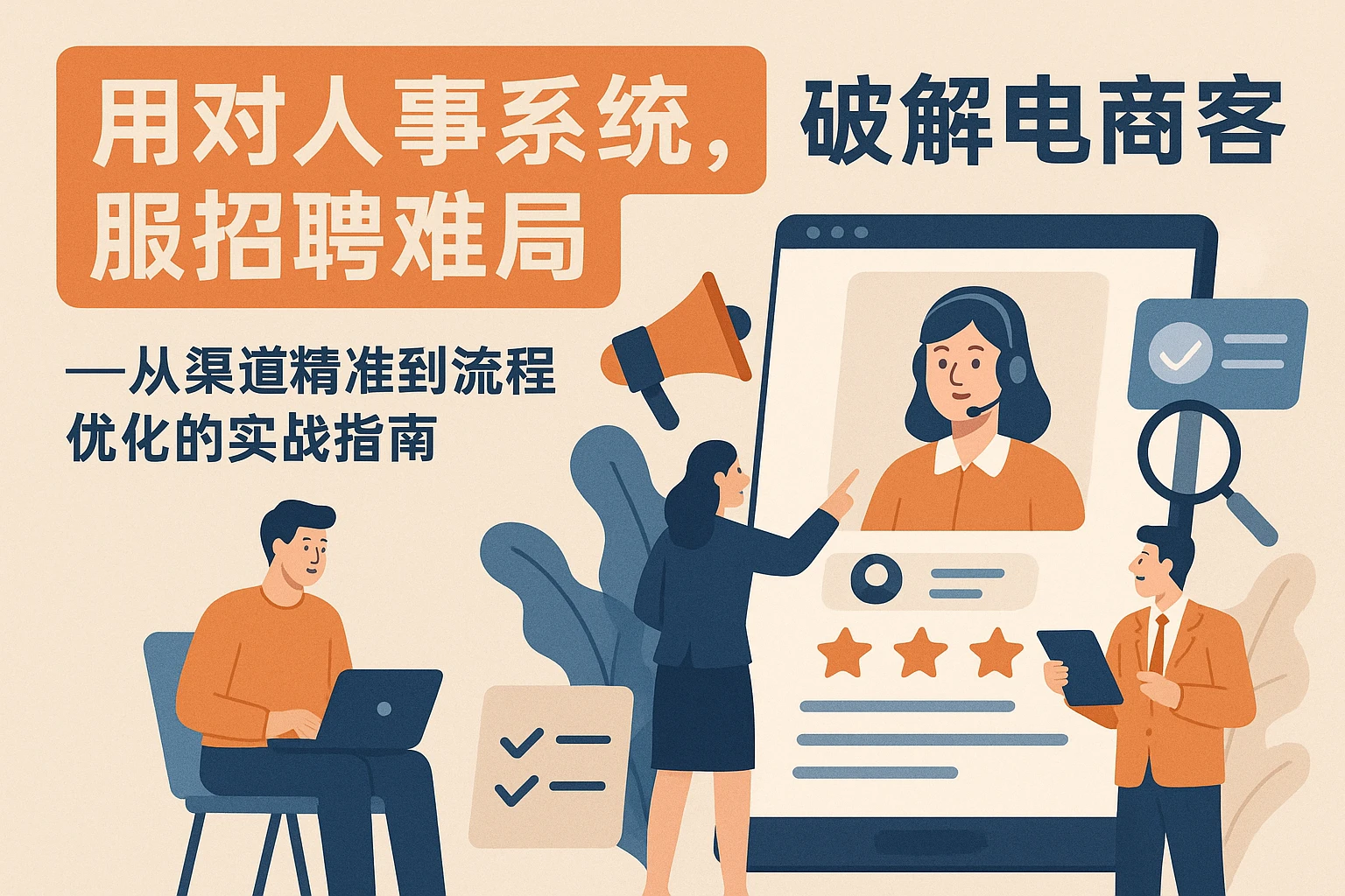 用对人事系统，破解电商客服招聘难局——从渠道精准到流程优化的实战指南