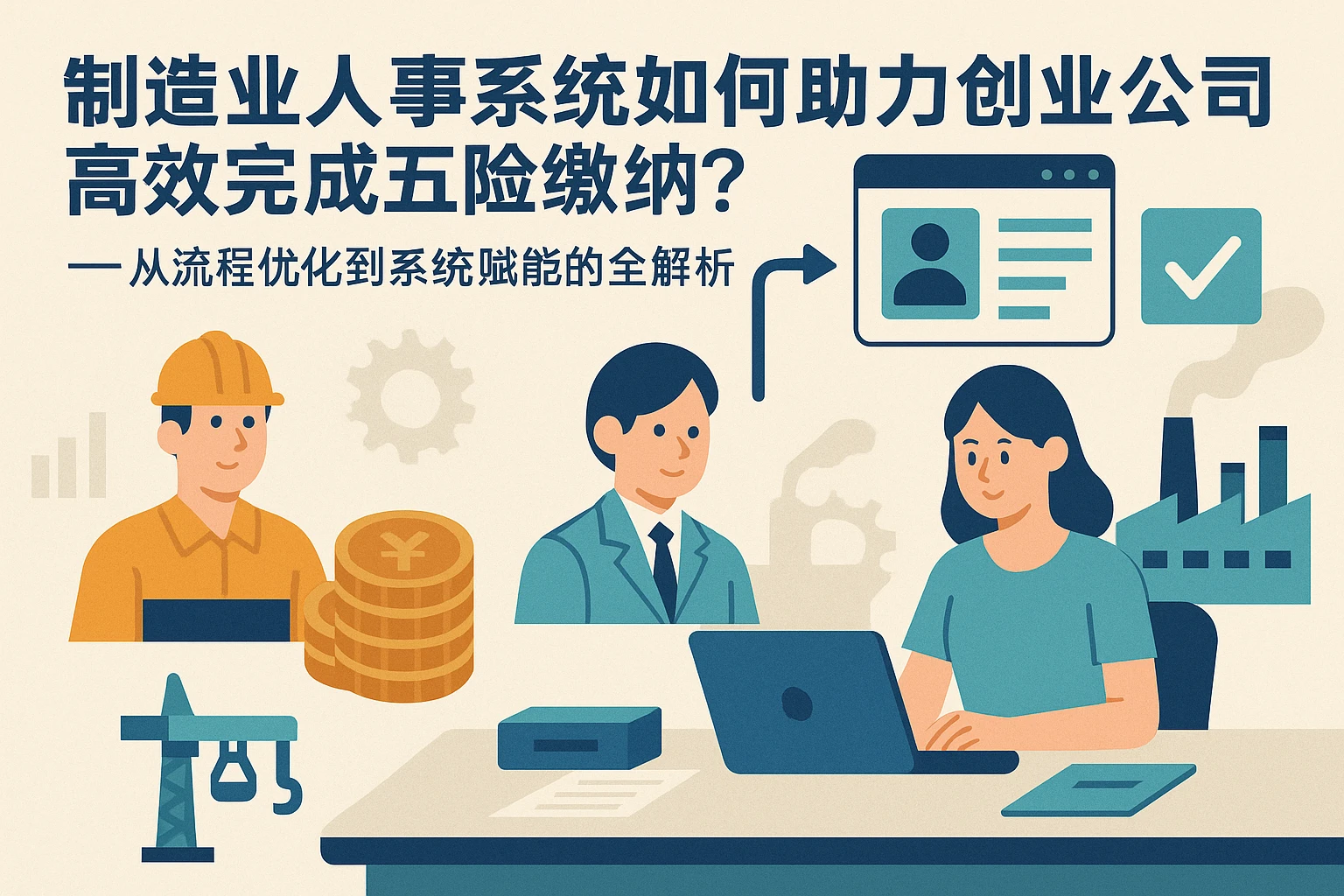 制造业人事系统如何助力创业公司高效完成五险缴纳？——从流程优化到系统赋能的全解析