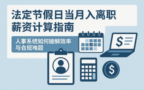 法定节假日当月入离职薪资计算指南：人事系统如何破解效率与合规难题