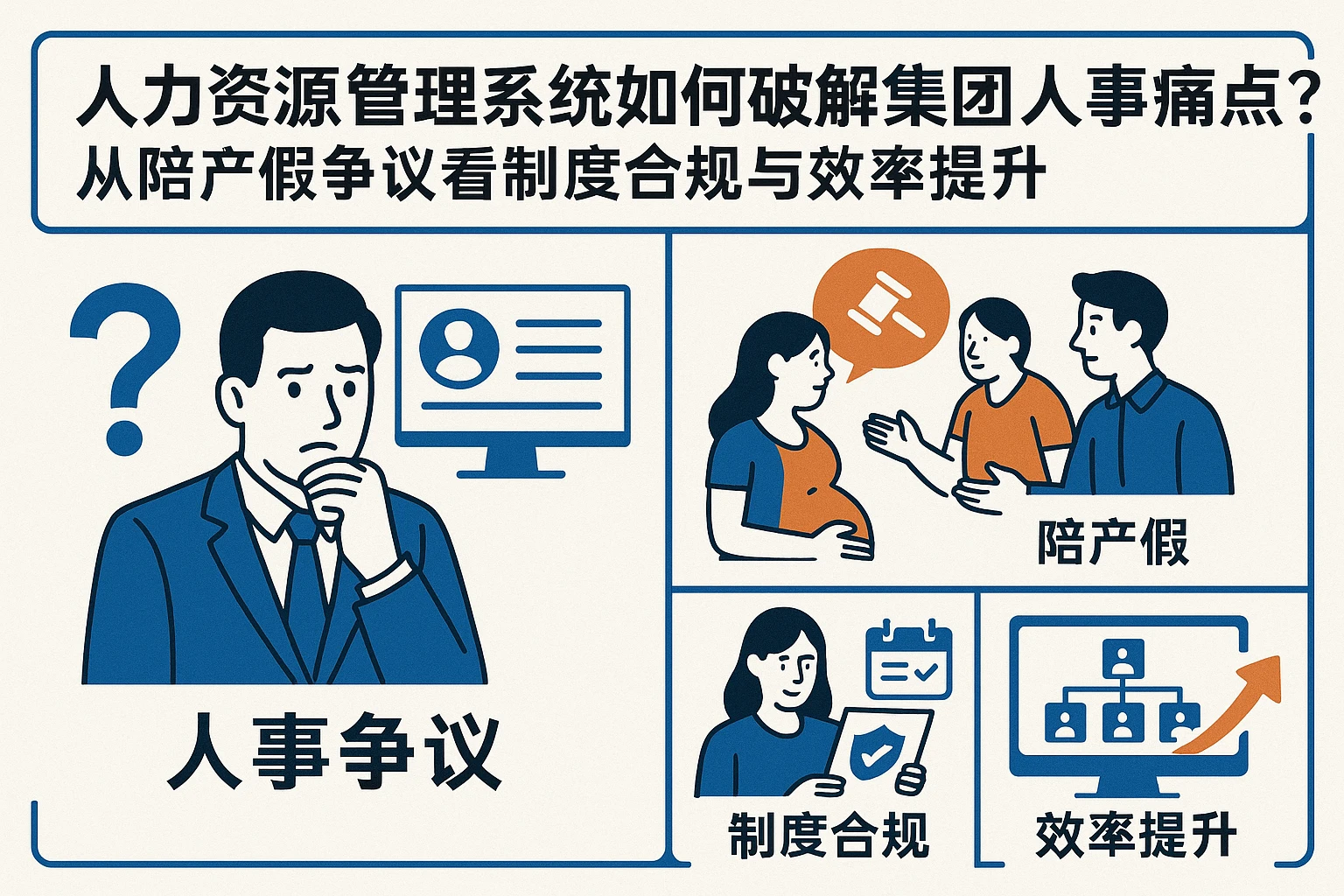 人力资源管理系统如何破解集团人事痛点？从陪产假争议看制度合规与效率提升