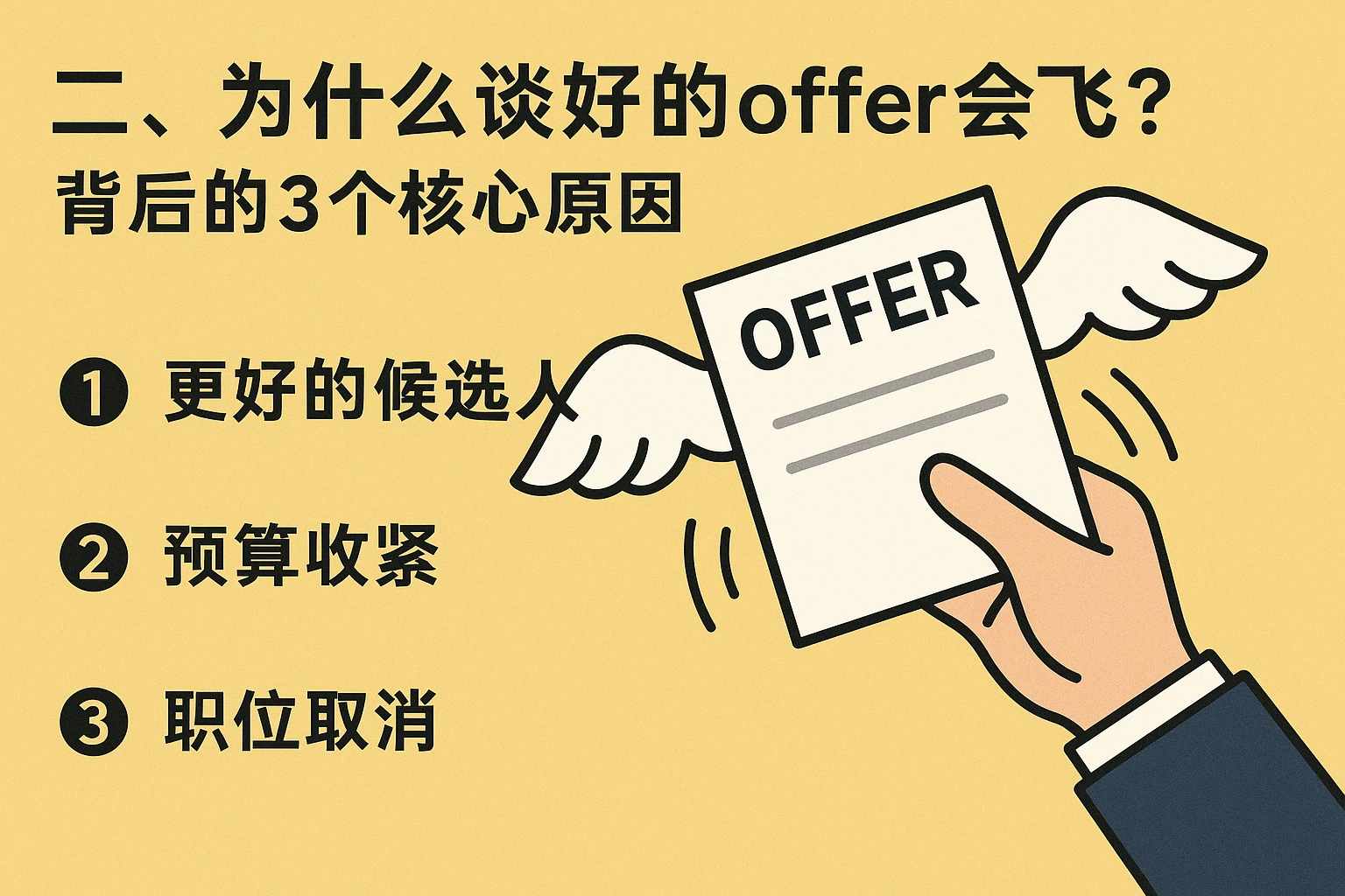 二、为什么谈好的offer会飞？背后的3个核心原因