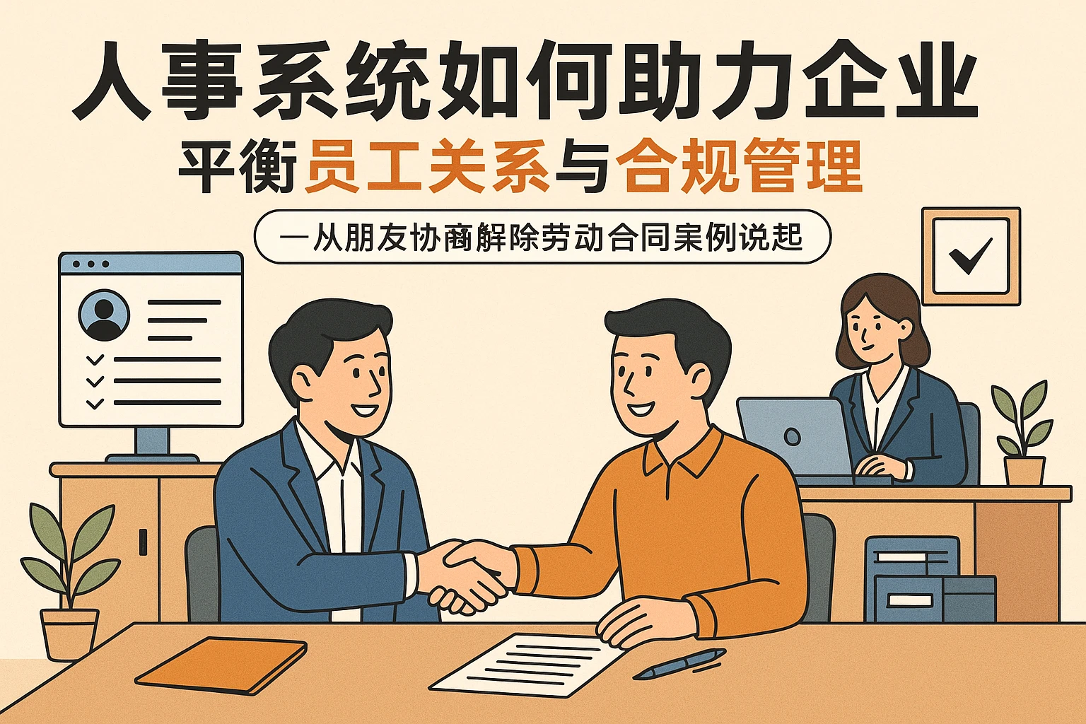 人事系统如何助力企业平衡员工关系与合规管理——从朋友协商解除劳动合同案例说起