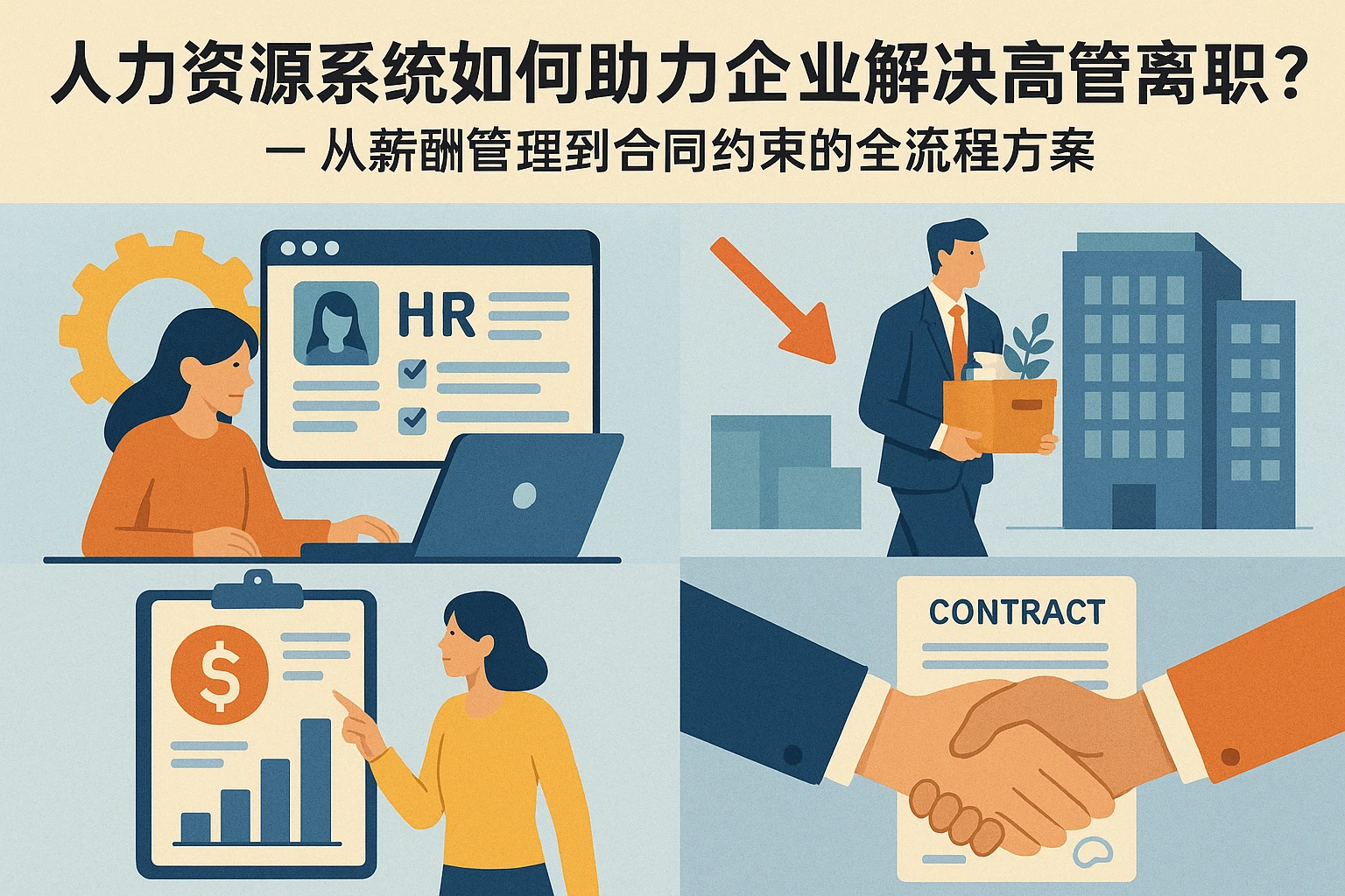 人力资源系统如何助力企业解决高管离职风险？——从薪酬管理到合同约束的全流程方案