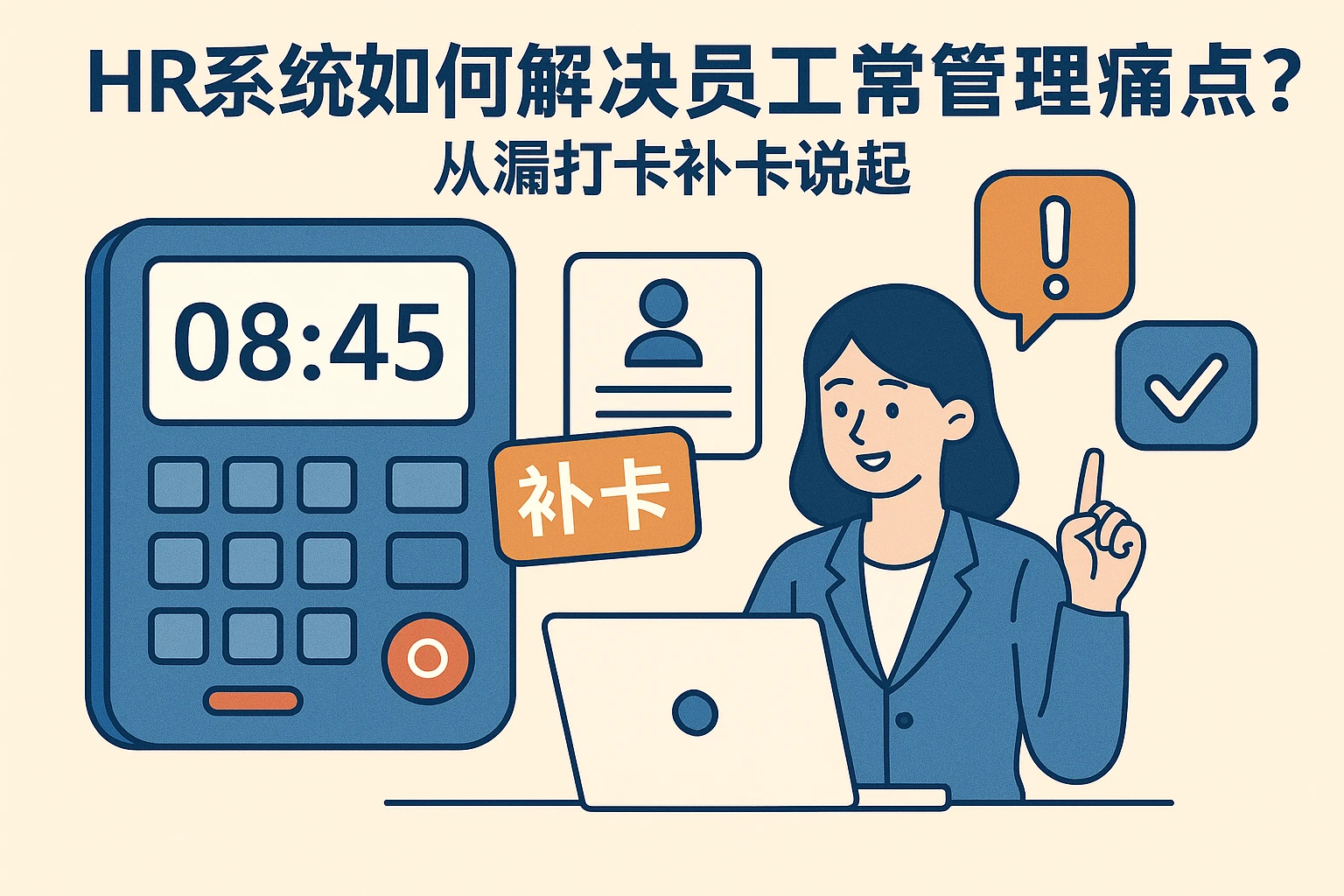 HR系统如何解决员工日常管理痛点？从漏打卡补卡说起