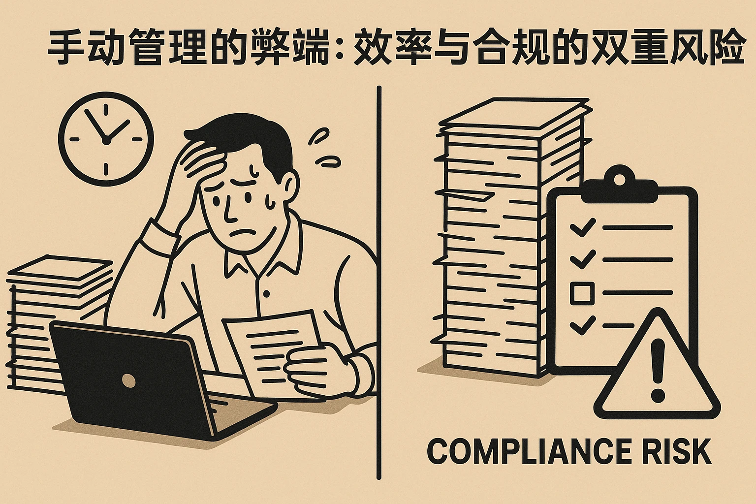 2. 手动管理的弊端：效率与合规的双重风险