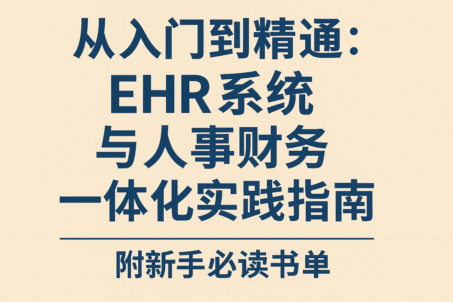 从入门到精通：EHR系统与人事财务一体化实践指南——附新手必读书单