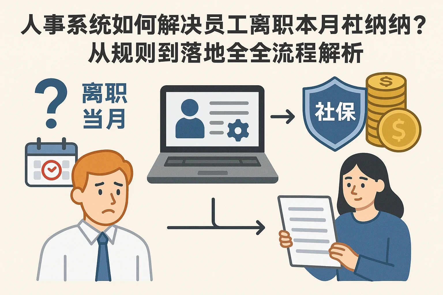 人事系统如何解决员工离职当月社保缴纳难题？从规则到落地的全流程解析