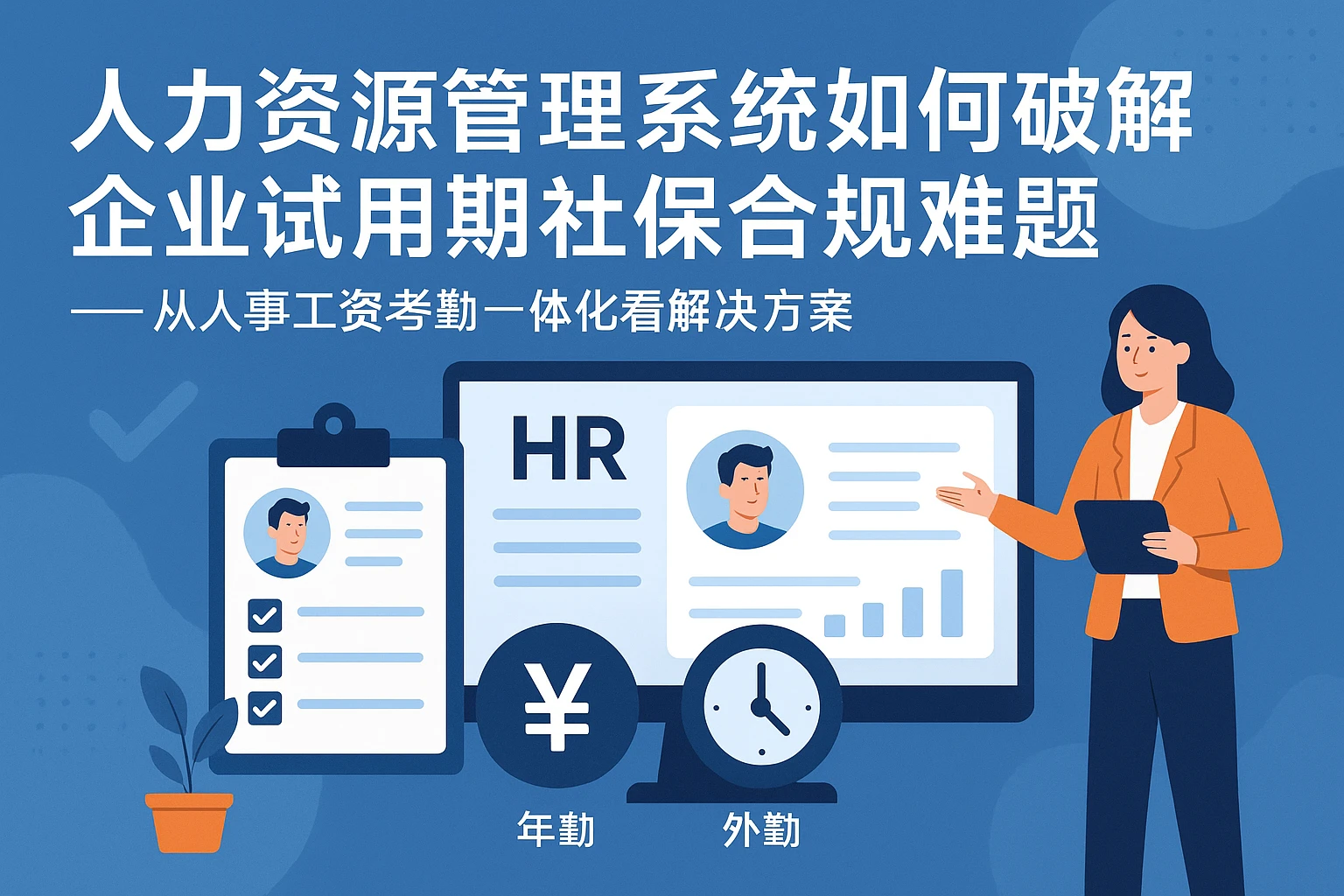 人力资源管理系统如何破解企业试用期社保合规难题——从人事工资考勤一体化看解决方案
