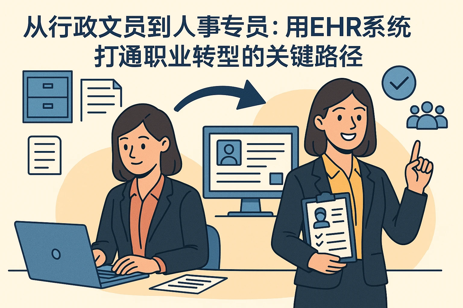 从行政文员到人事专员：用EHR系统打通职业转型的关键路径
