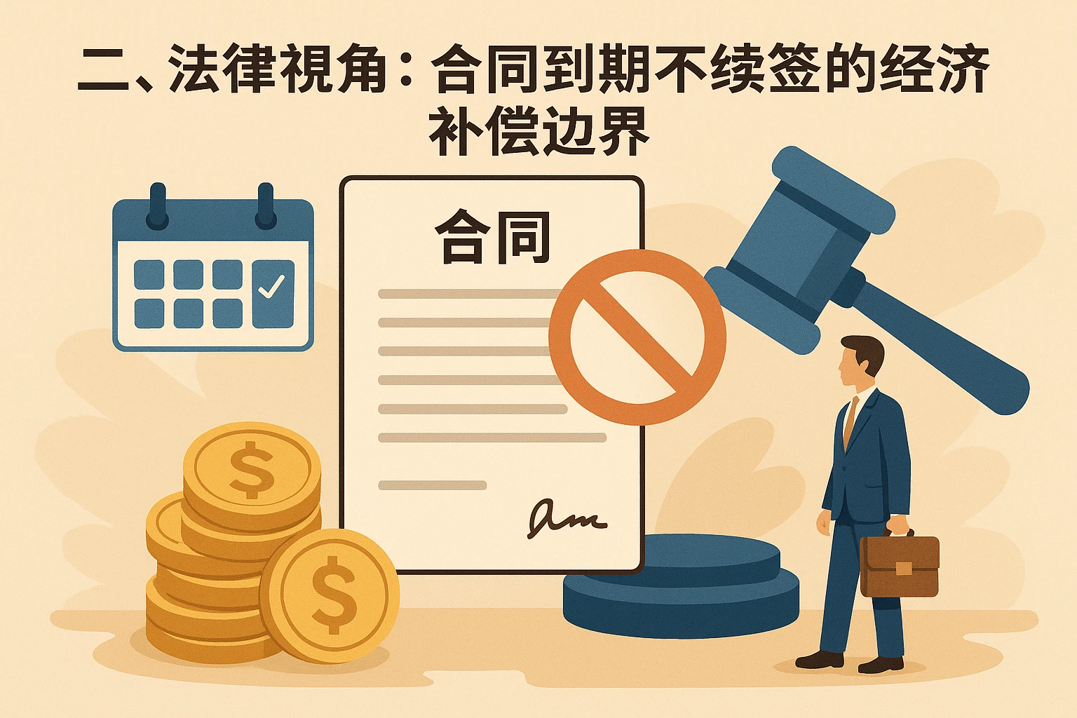 二、法律视角：合同到期不续签的经济补偿边界