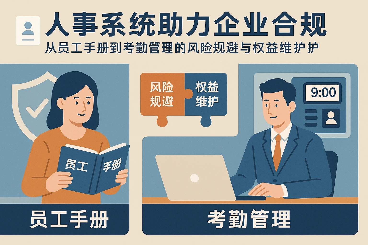 人事系统助力企业合规：从员工手册到考勤管理的风险规避与权益维护