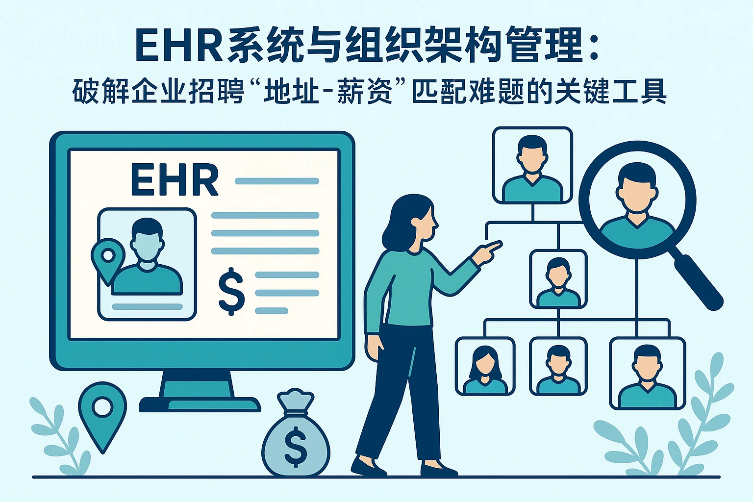 EHR系统与组织架构管理：破解企业招聘“地址-薪资”匹配难题的关键工具