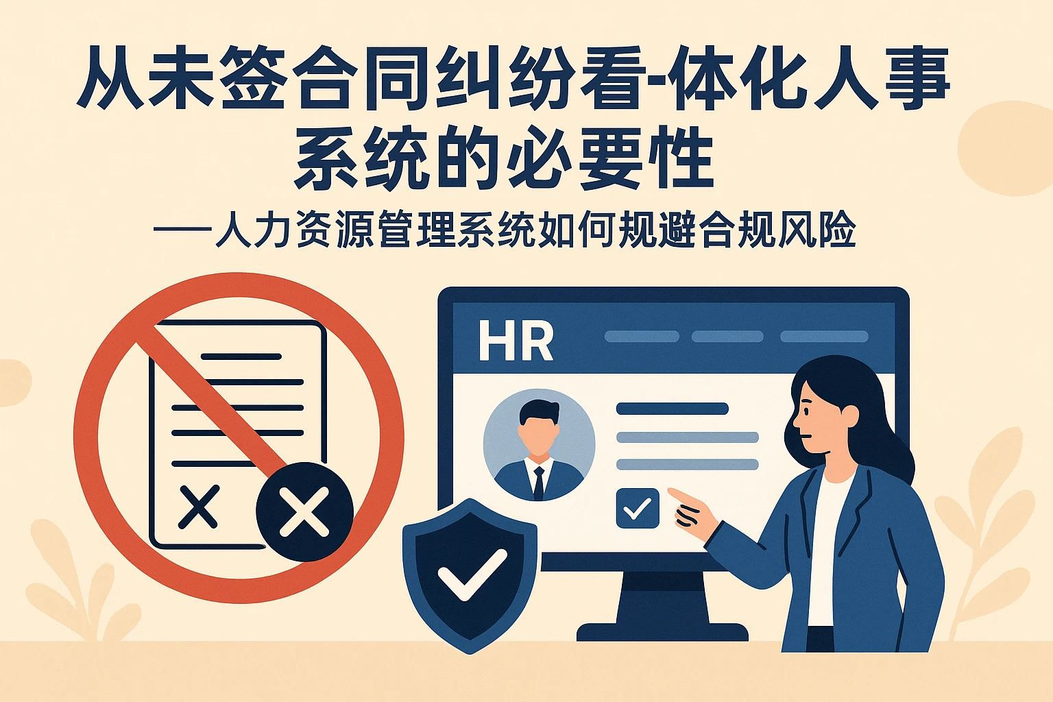 从未签合同纠纷看一体化人事系统的必要性——人力资源管理系统如何规避合规风险
