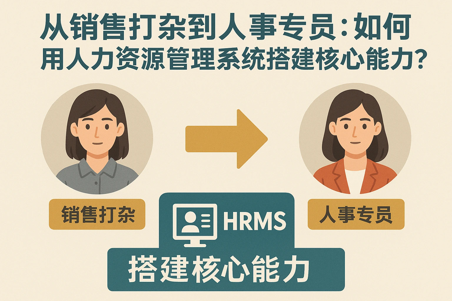 从销售打杂到人事专员：如何用人力资源管理系统搭建核心能力？