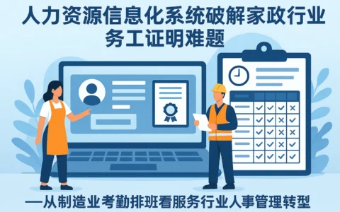 人力资源信息化系统破解家政行业务工证明难题——从制造业考勤排班看服务行业人事管理转型