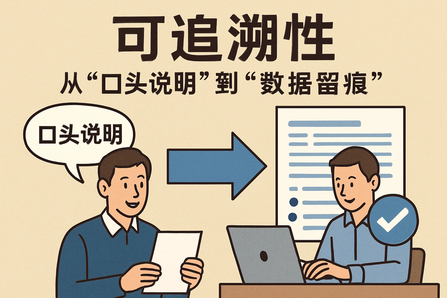 2. 可追溯性：从“口头说明”到“数据留痕”
