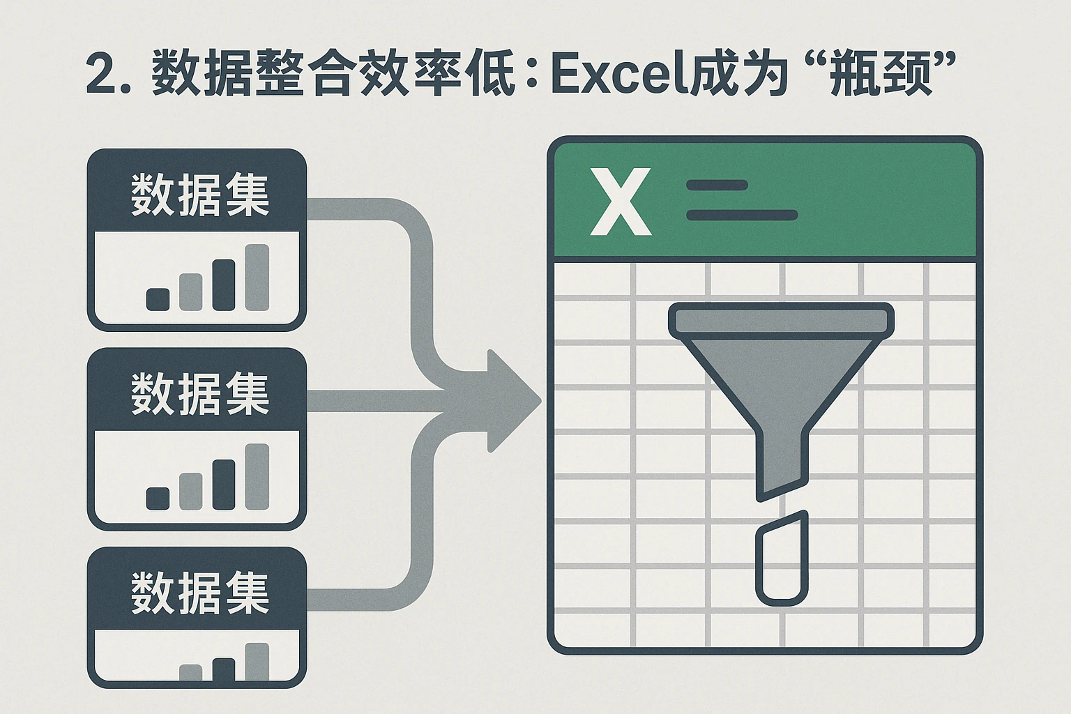 2. 数据整合效率低：Excel成为“瓶颈”