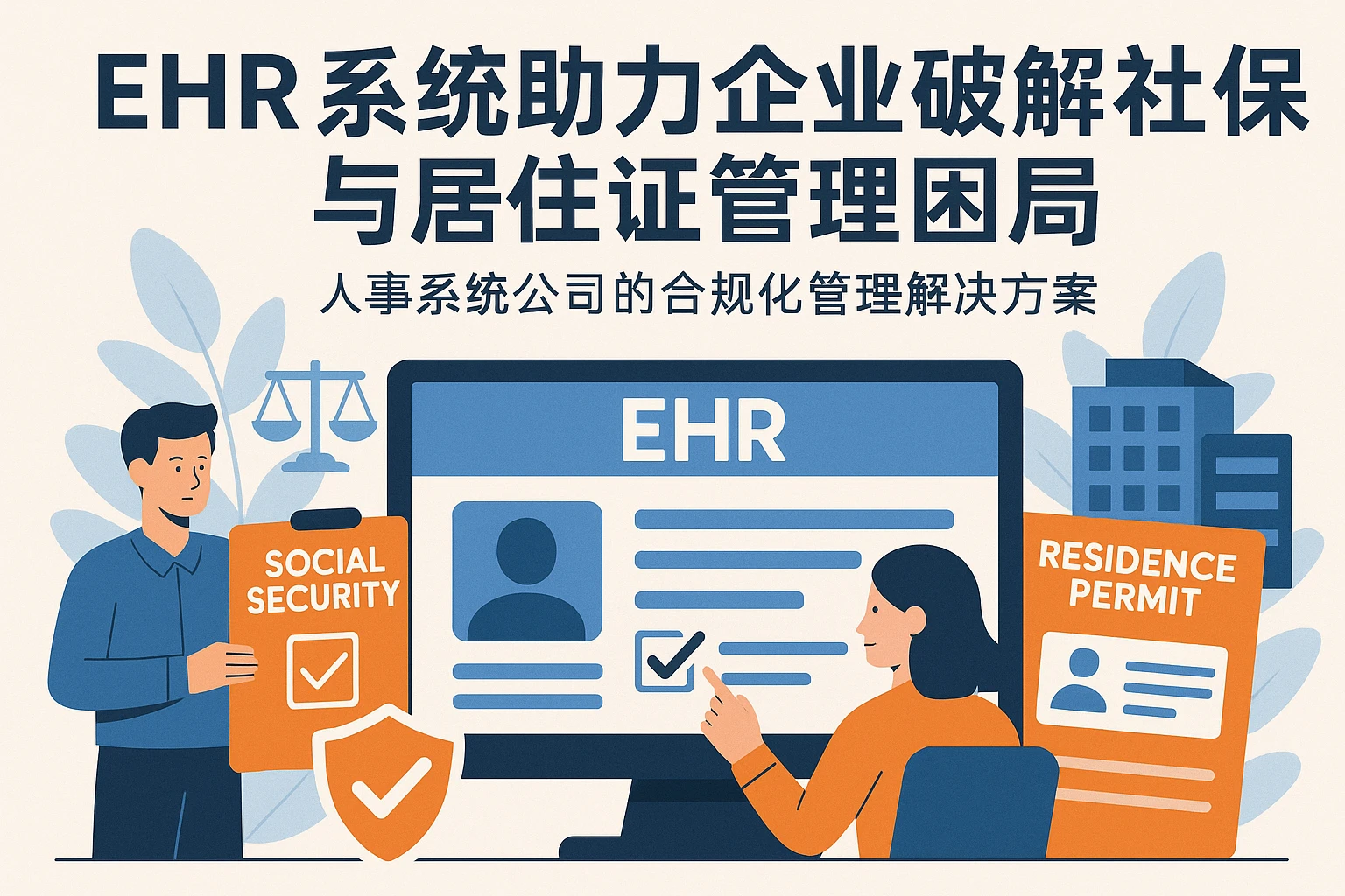 EHR系统助力企业破解社保与居住证管理困局——人事系统公司的合规化管理解决方案
