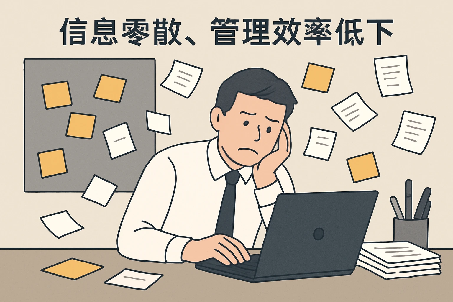 2. 信息零散，管理效率低下