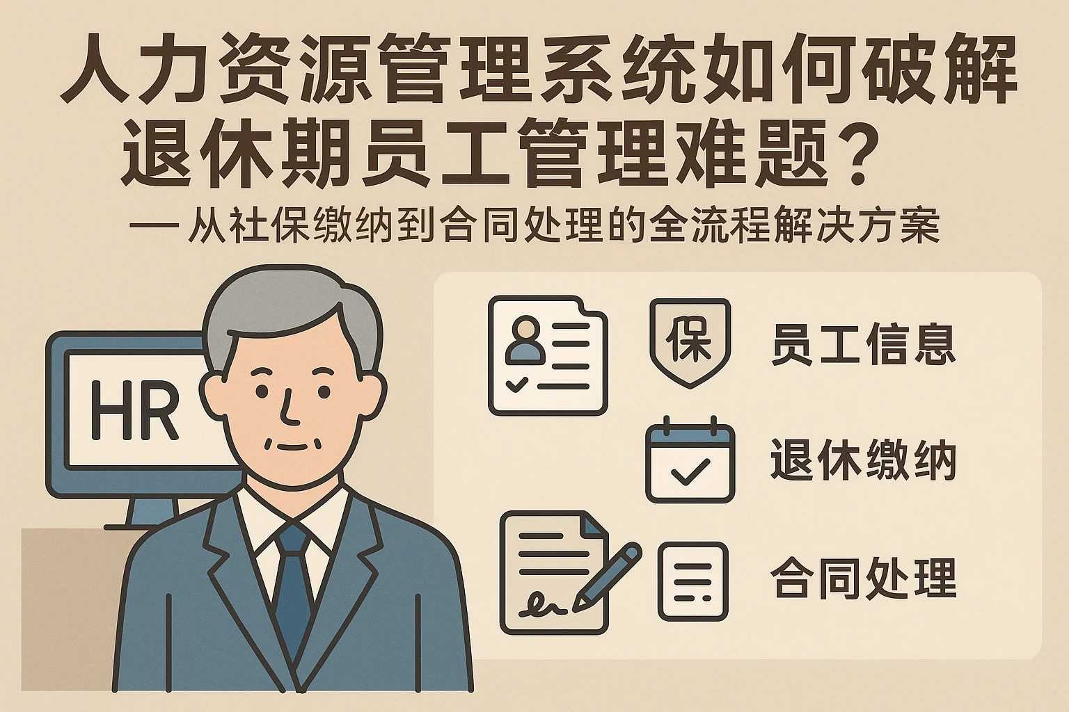 人力资源管理系统如何破解退休期员工管理难题？——从社保缴纳到合同处理的全流程解决方案