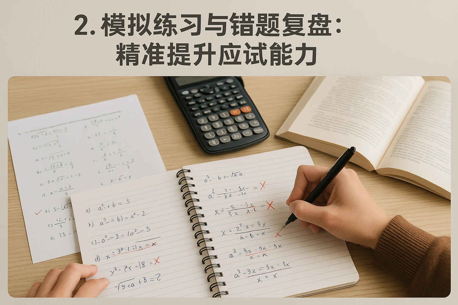 2. 模拟练习与错题复盘：精准提升应试能力